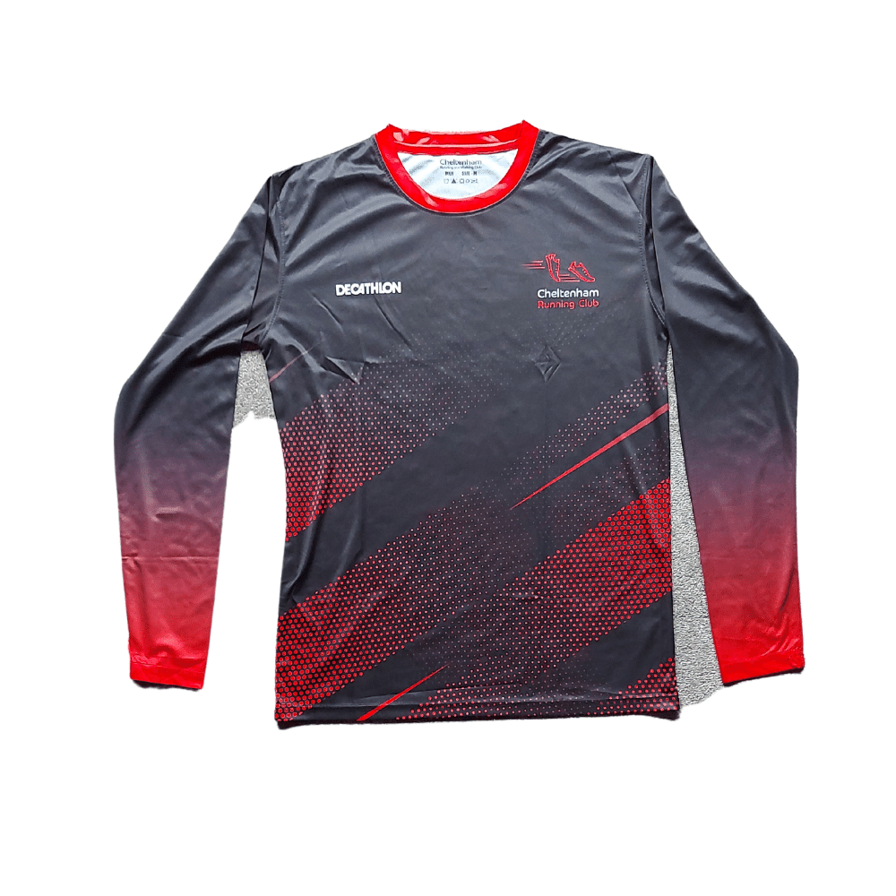 Men’s Black Long Sleeve Running Top Shop at Cheltenham Running and