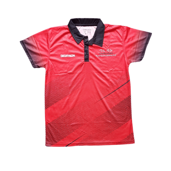 Men's Red Polo Top Front