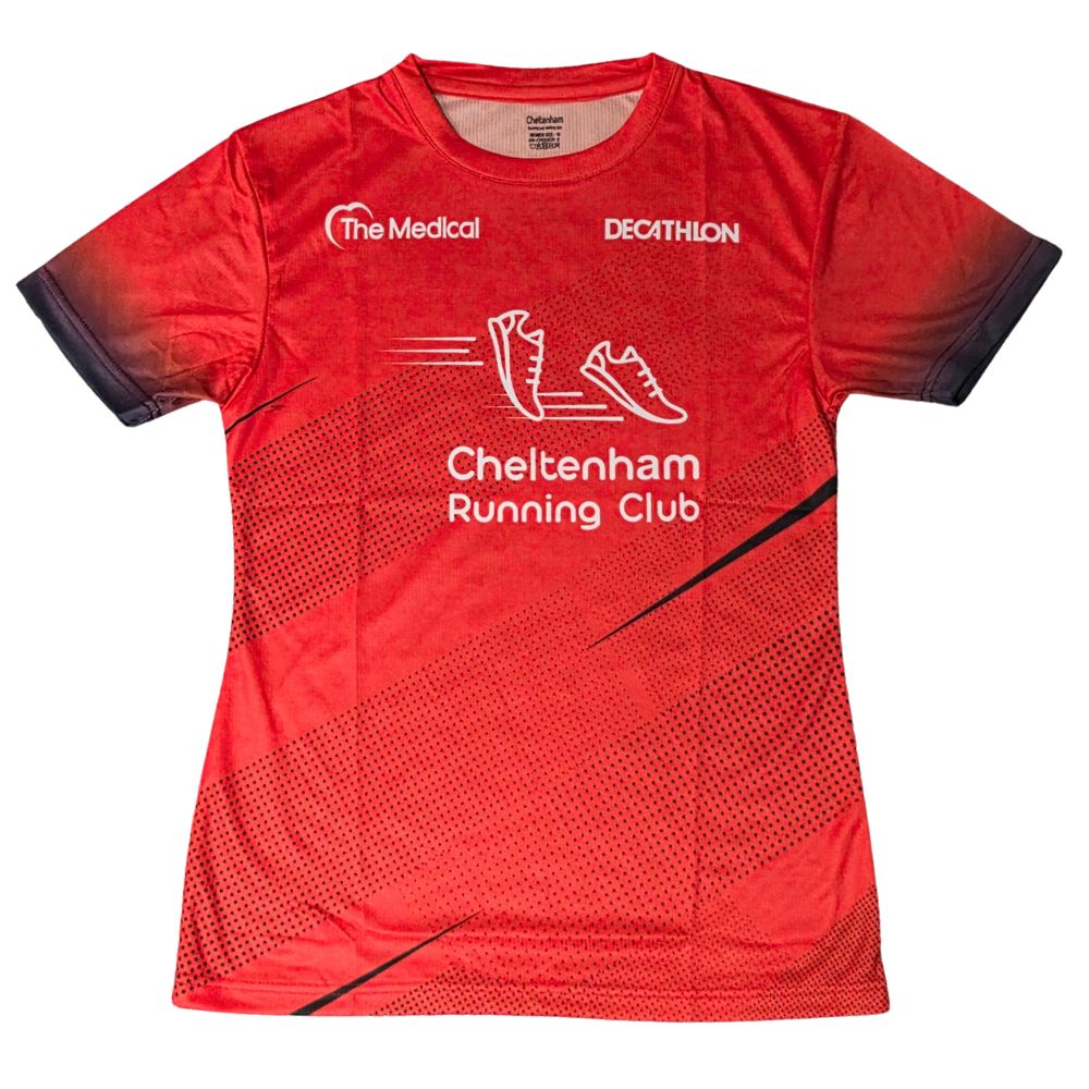 Women's Red Running T-Shirt - Image 2