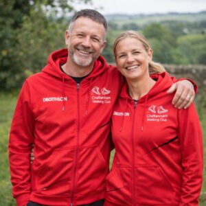 Unisex Red Zipper Hoodie - Walkers