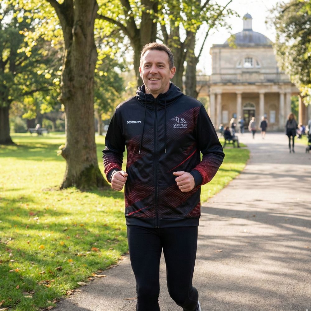 Runner Black Zip Hoodie Mens